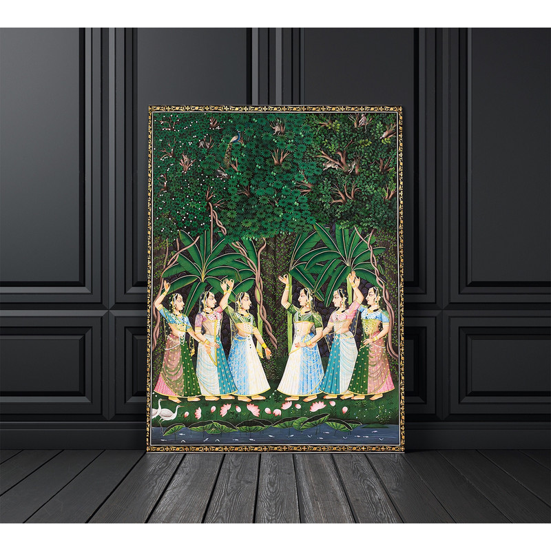 Vintage Gopi Krishna Painting, Indian Folk Art, Pichwai Traditional Paintings, Pichwai Art, Vintage Home Decor, Housewarming Gift,.jpg