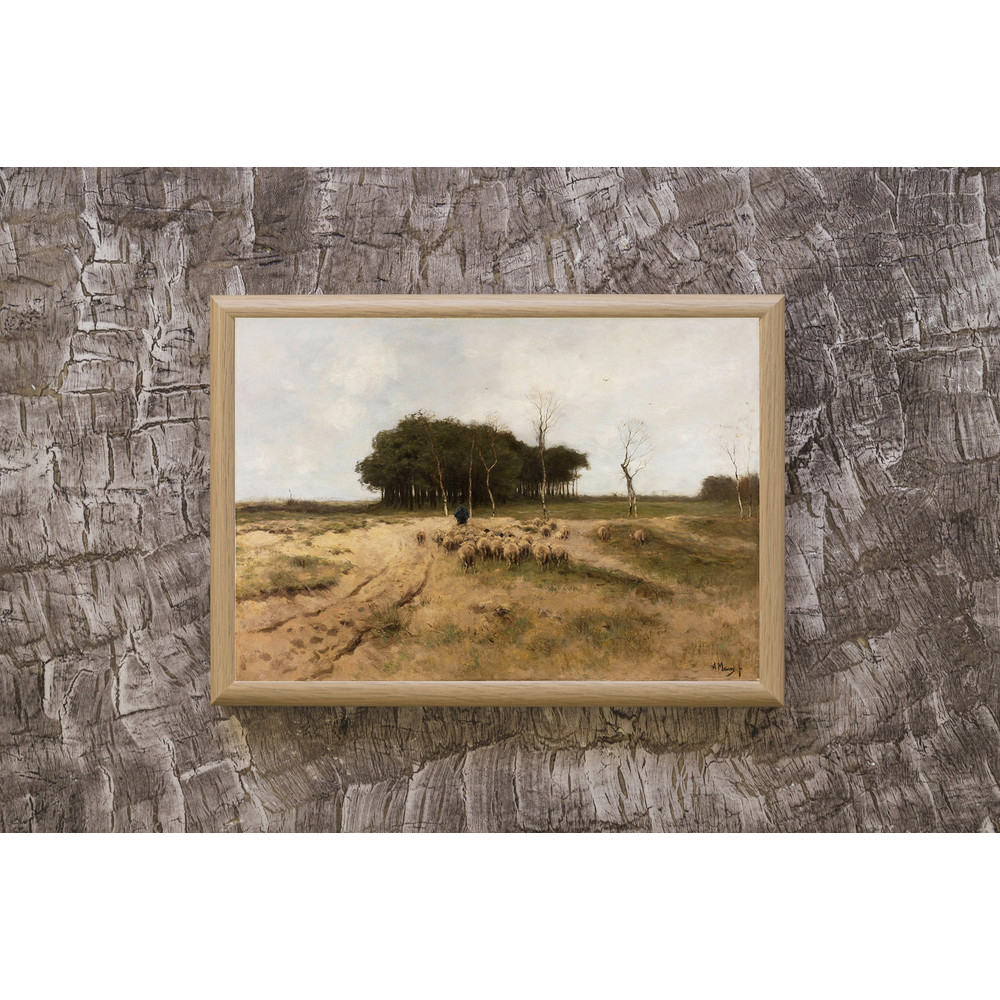 On The Heath Near Laren 1882 - Antique Painting Print, Landscape Art Print, Printable Wall Art, Landscape Painting, Farmhouse Decor.jpg