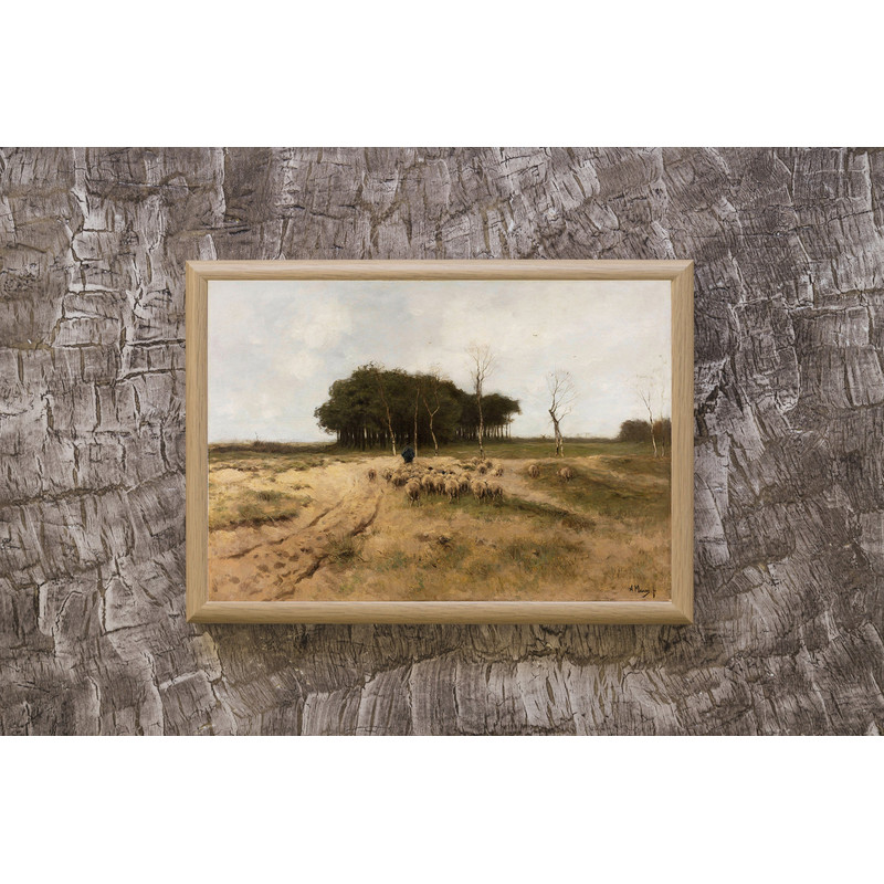 On The Heath Near Laren 1882 - Antique Painting Print, Landscape Art Print, Printable Wall Art, Landscape Painting, Farmhouse Decor.jpg