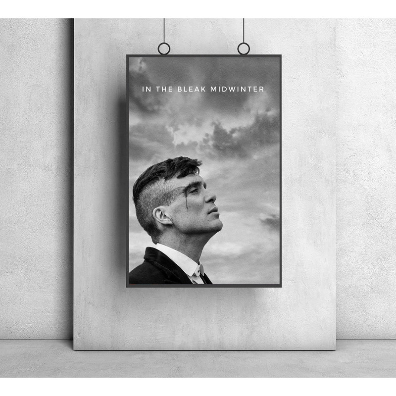 Vintage Peaky Blinders Black and White Poster, Tommy Shelby Portrait, Classic Movie Art, Printable Peaky Blinders Poster, Home Décor.jpg