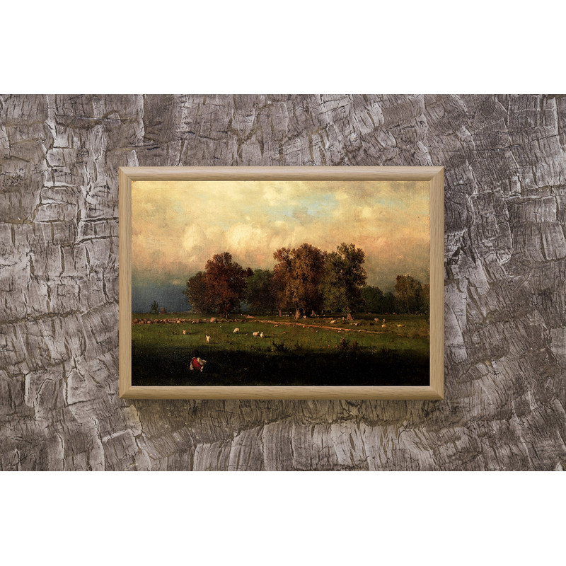 Antique Durham Connecticut Poster, Antique Painting Print, Landscape Art Print, Printable Wall Art, Landscape Painting, Farmhouse Decor.jpg
