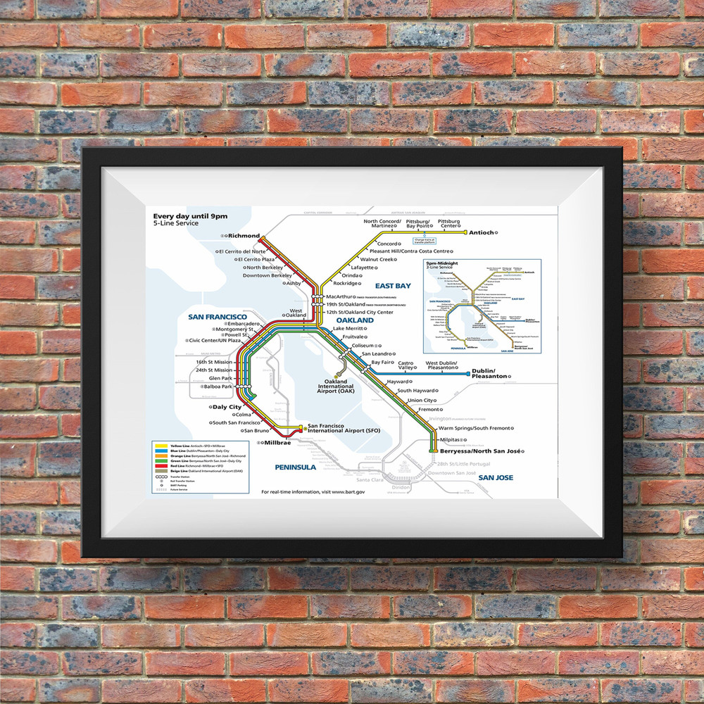 BART - Bay Area Rapid Transit Map 2023, Current BART Map, San Fransisco Subway Map, Printable BART Map, Train Map, Rail Map, California.jpg