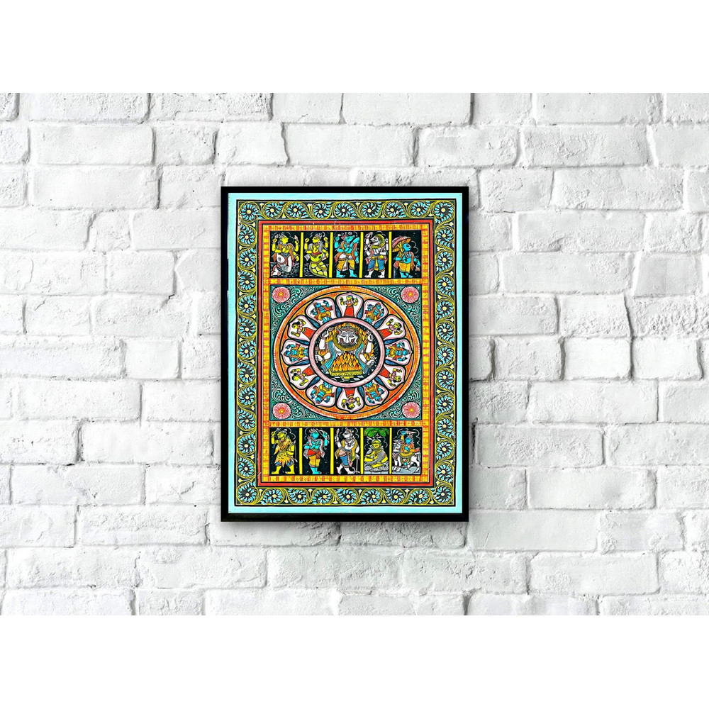 Vintage Dashavatar Illustrations, Hindu Wall Art, Housewarming Gift, Indian Art Print, Hindu Painting, Hindu Gift, Hindu Art, Hindu God.jpg