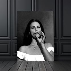 black and white lana del rey photo print, vintage lana del rey photo, lana del rey poster, music gifts, lana del rey art