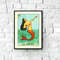Vintage Mexican Loteria Card, La Sirena, Retro Mermaid Art Print, Mexican Folk Art, Mermaid Wall Art, Antique Mermaid Painting, Art Deco.jpg