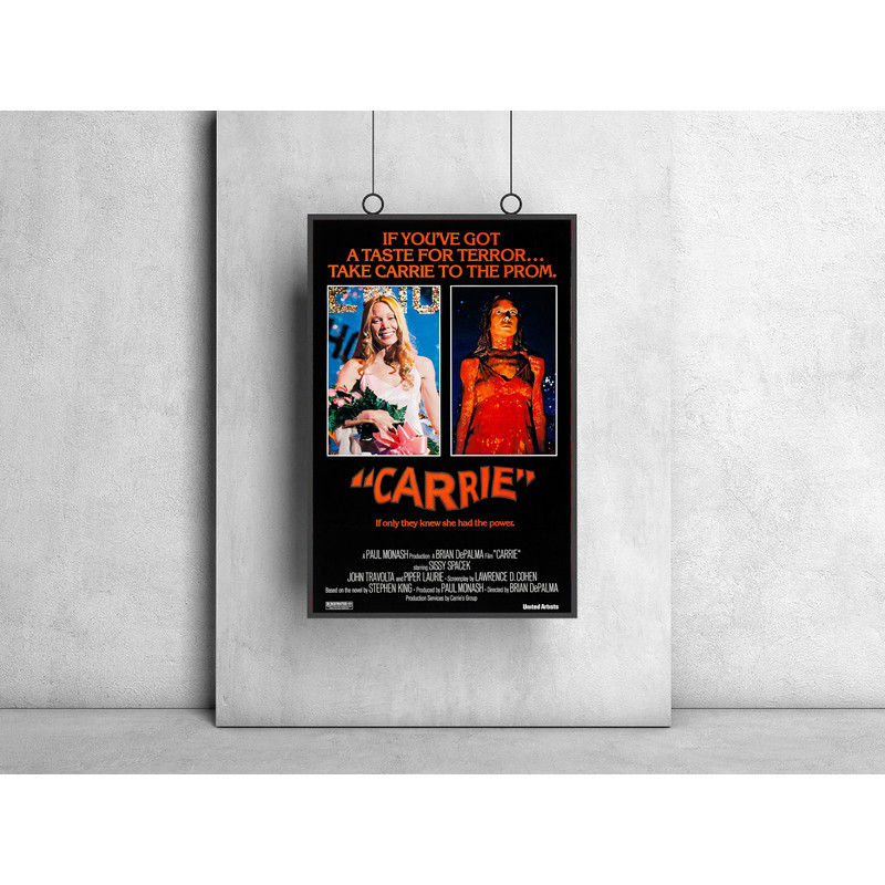 Carrie Movie Poster, Vintage Movie Poster, Vintage Film Art, Classic Movie Poster, Retro Movie Poster, Movie Poster Wall Art, A2 A3 A4 A5.jpg
