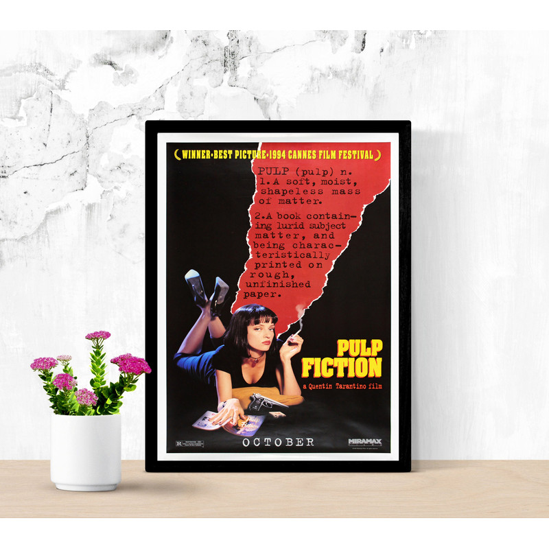 Pulp Fiction Movie Poster, Vintage Movie Poster, Vintage Film Art, Classic Film Poster, Retro Movie Poster, Poster Wall Art A2, A3, A4,A5.jpg