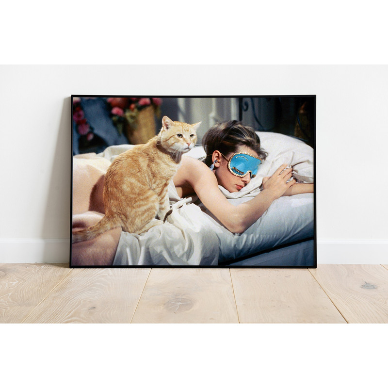 Vintage Audrey Hepburn Photo, Vintage Breakfast at Tiffany's Poster, Movie Wall Art, Original Breakfast at Tiffany's Movie Poster Printable.jpg