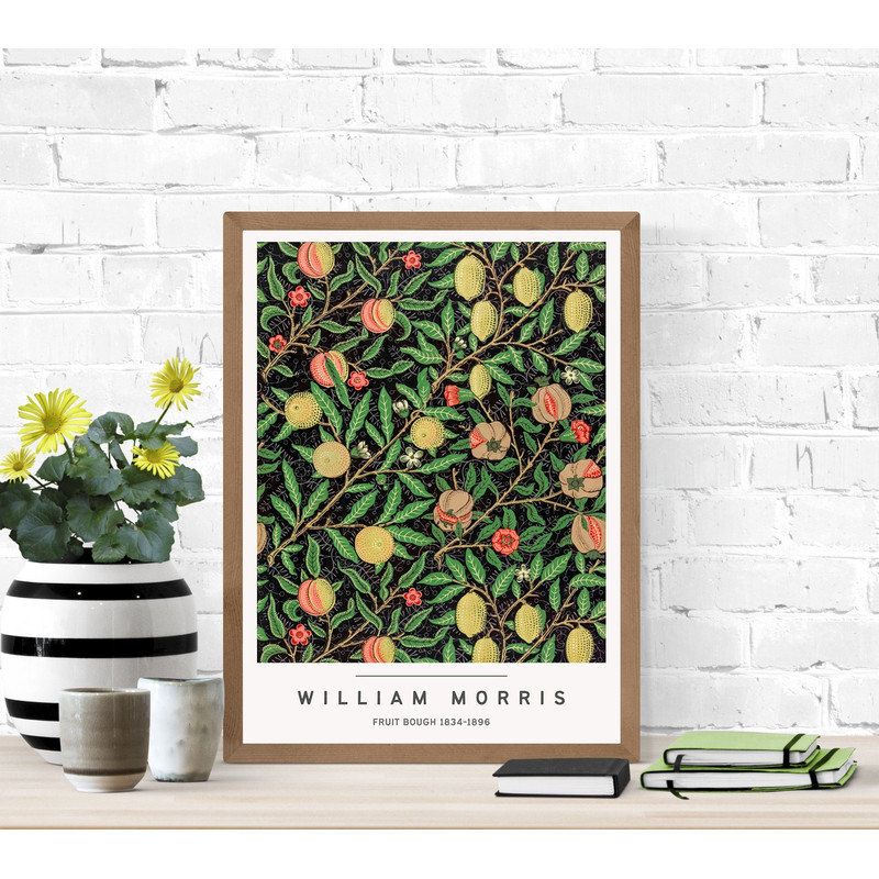 William Morris Print, Fruit Bough Print, William Morris Art, William Morris Exhibition Poster, Botanical Poster, Art Nouveau Wall Art Print.jpg