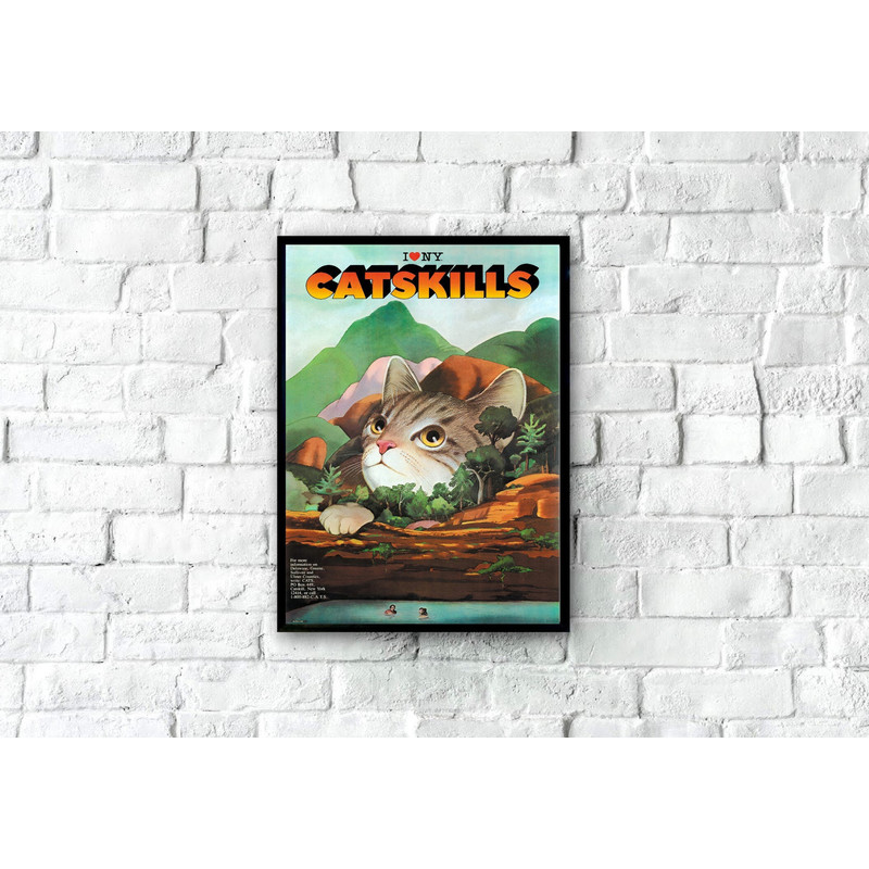 I love NY Catskills Poster by Milton Glaser, Vintage Travel Poster, Rare New York Tourism Poster, Travel Poster, Home Decor, Travel Wall Art.jpg