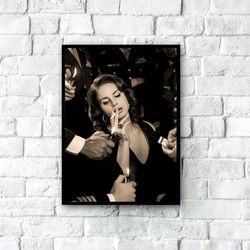 vintage lana del rey photo print, black and white lana del rey poster, lana del rey printable, music gifts, lana del rey