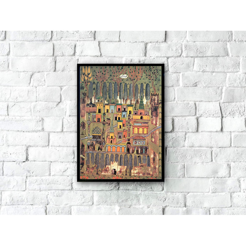 Vintage Matrakci Nasuh Map, Antique Matrakci Nasuh Art, 16th Century Map, Matrakci Nasuh Art, Ancient Art, Cartography, Vintage Illustration.jpg