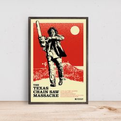 the texas chain saw massacre poster vintage horror movie poster- room decor wall art - canvas fabric print - poster gift