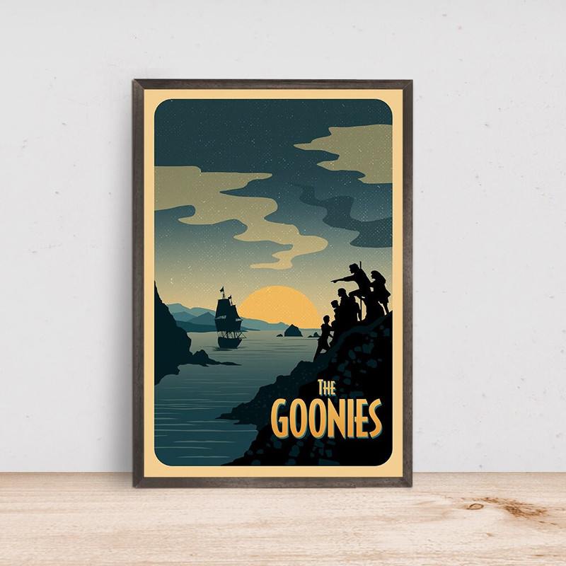 The Goonies 1985 Movie Poster High Quality Print, Wall Art, Room Decor, Home Decor, Art Poster For Gift, Living Room Decor, Vintage Film Art.jpg