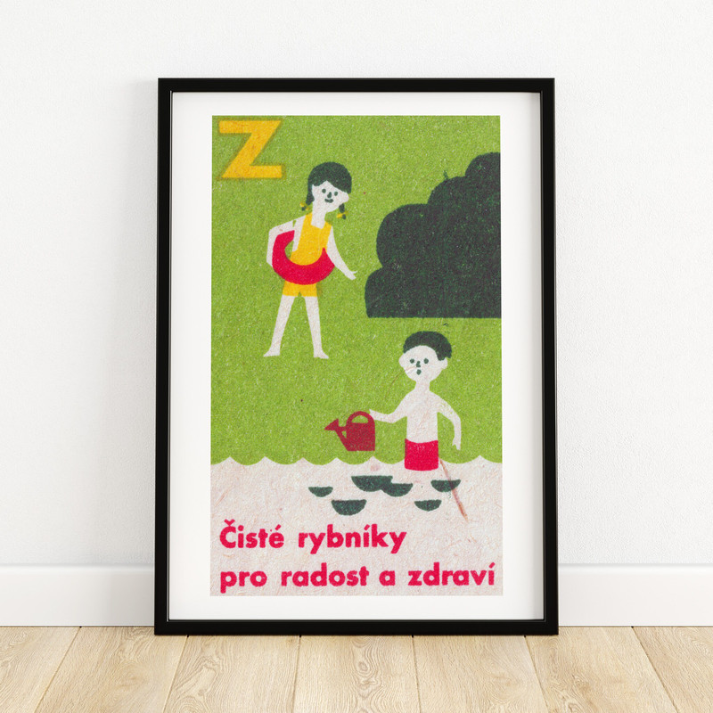 Clean Ponds for Joy and Health - Matchbox Print - Aesthetic Wall Art - Vintage Art - Matchbox Wall Poster - Vintage Poster Print.jpg