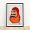 Cozy Japanese Man in Rug - Matchbox Print - Aesthetic Wall Art - Vintage Japan Art - Matchbox Wall Poster - Vintage Poster Print.jpg