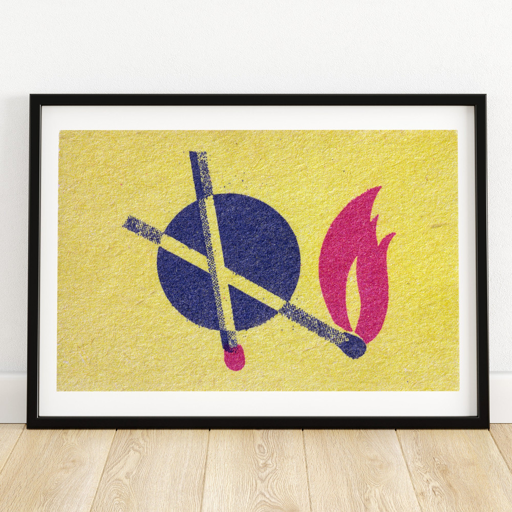 Crossed Matches - Matchbox Print - Aesthetic Wall Art - Vintage Eastern Europe Art - Matchbox Wall Poster - Vintage Poster Print.jpg