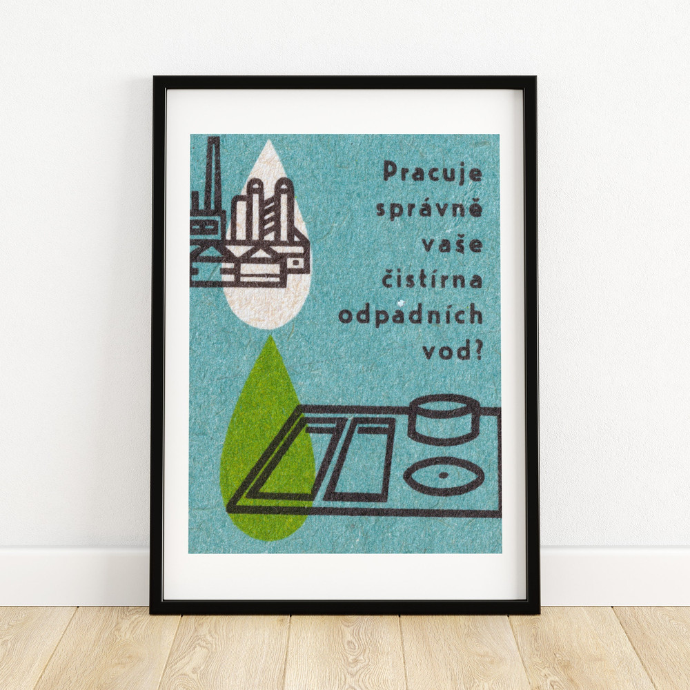 Does Your Wastewater Plant Work - Matchbox Print - Aesthetic Wall Art - Vintage Art - Matchbox Wall Poster - Vintage Poster Print.jpg
