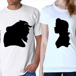 beauty and the beast couples set cut files | cricut | silhouette cameo | svg cut file | digital files | pdf | eps | dxf