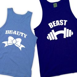 beauty and the beast gym couples set cut files | cricut | silhouette cameo | svg cut files | digital files | pdf | eps