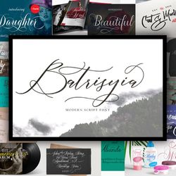 batista font download, digital font, calligraphy font, script font, font bundle, instant download