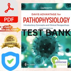 Latest 2023 Davis Advantage for Pathophysiology Introductory Concepts and Clinical 2nd Edition Test bank All Chapters