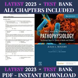 Latest 2023 Pathophysiology The Biologic Basis for Disease in Adults 9th Edition McCance Huethers Test bank All chapters