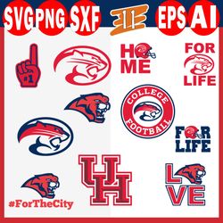 houston cougars svg, houston cougars logo, ncaa svg png dxf eps digital file, houston cougars png