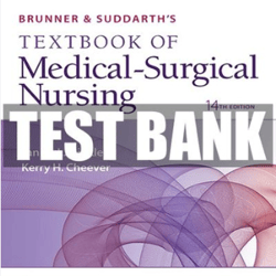 Brunner and Suddarth's Textbook of Medical-Surgical Nursing 14th Edition by Hinkle Test Bank | Brunner and Suddarth's