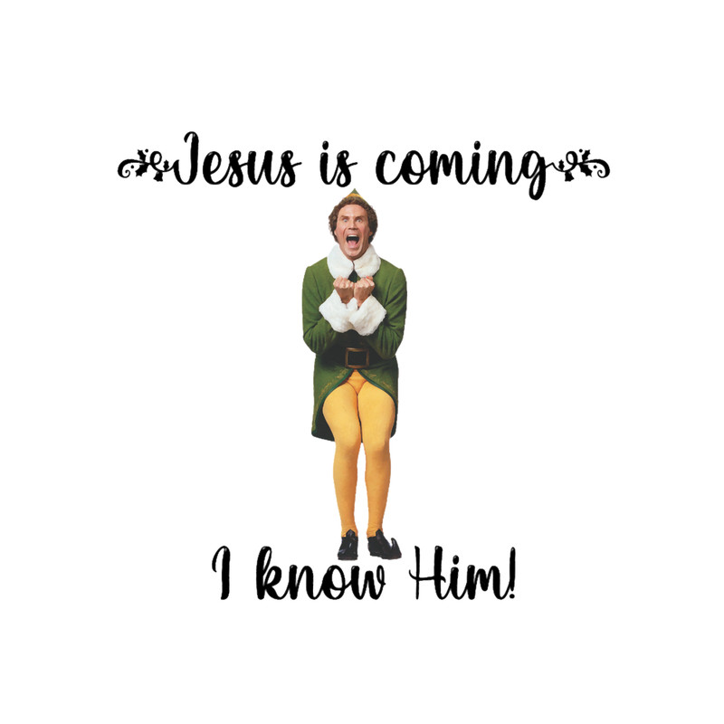 Jesus is coming funny christmas christian .png