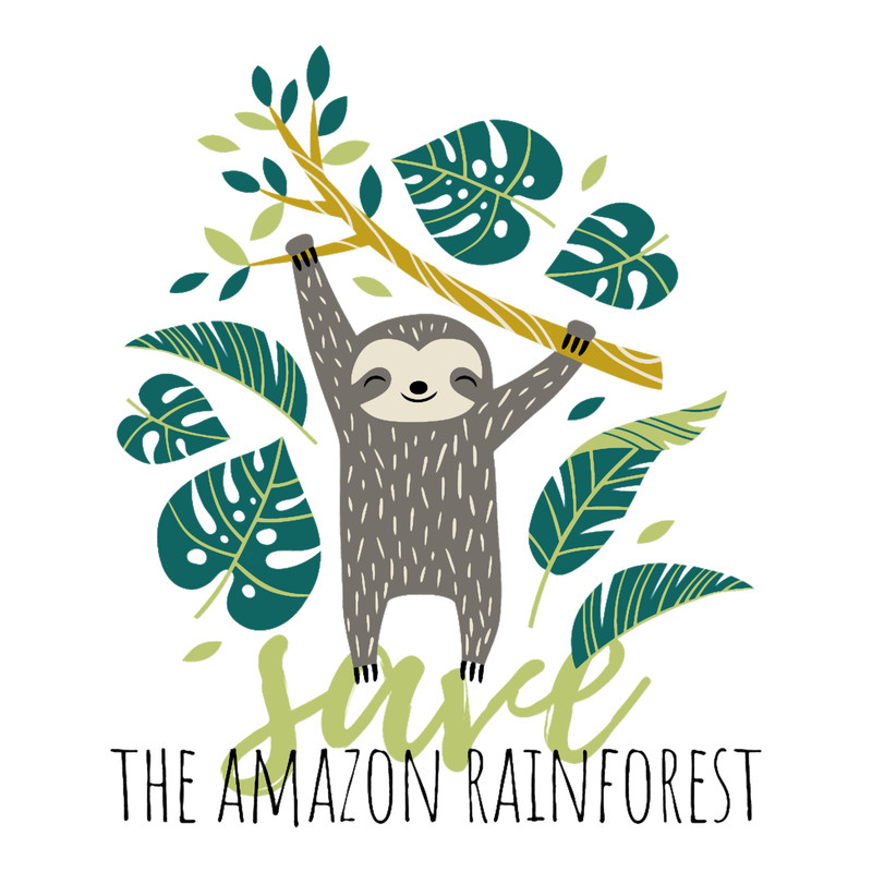 Save The Amazon Rainforest SlothPremium .png