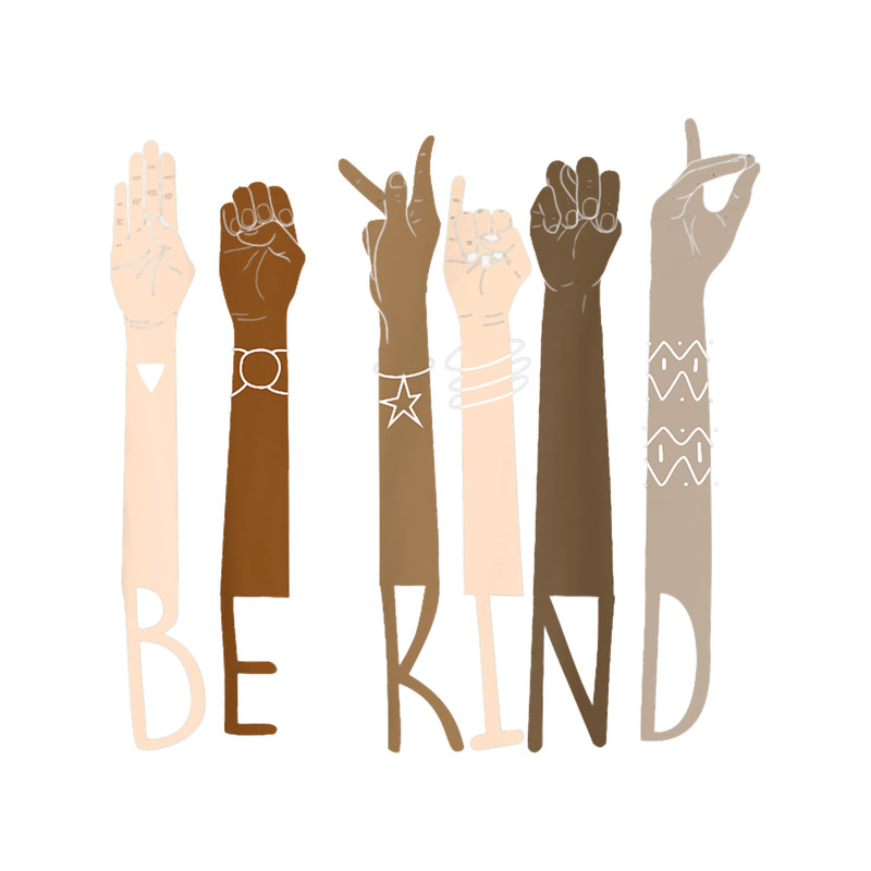 Be Kind Hand Sign Language Teachers Melanin Interpreter ASL (1).png