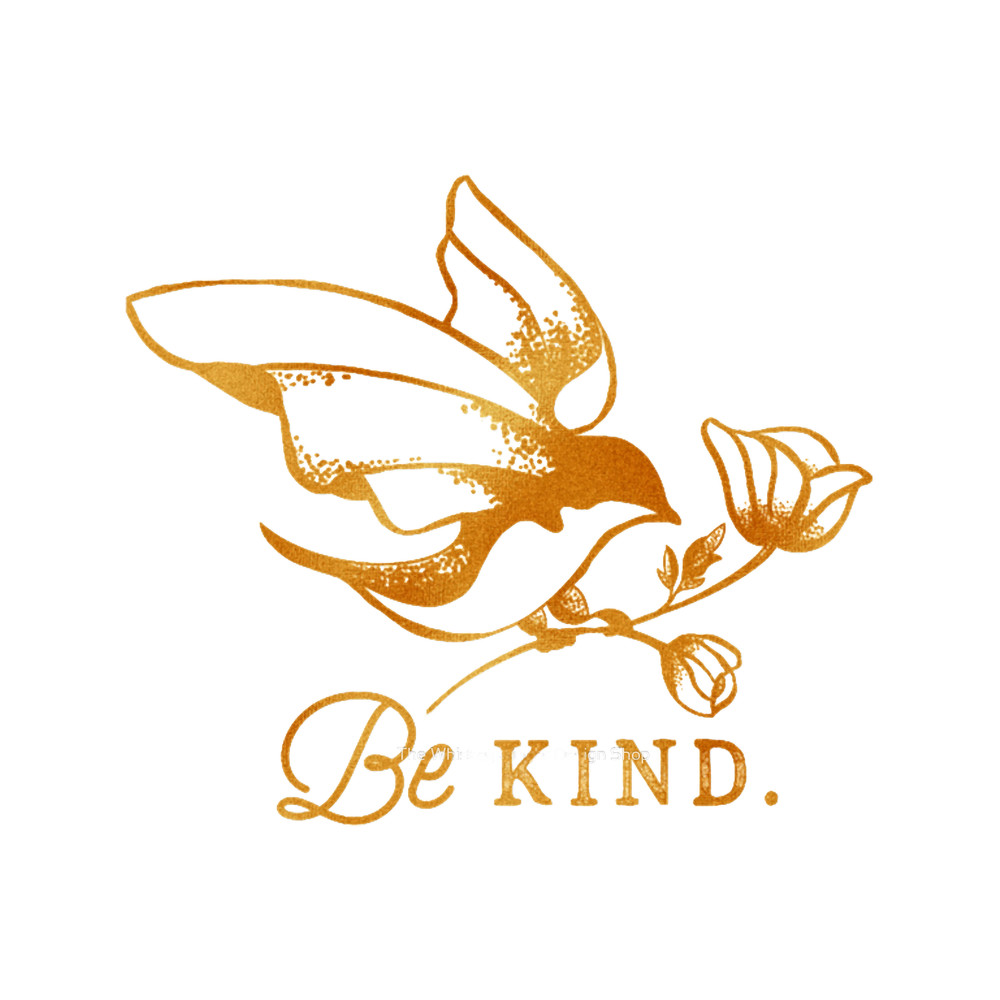 Be Kind Uplifting Gold Typography _amp_ Sparrow Art.png