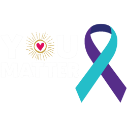 you matter suicide prevention awareness teal purple ribbon graphic