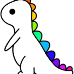 rainbow pride lgbtq dino