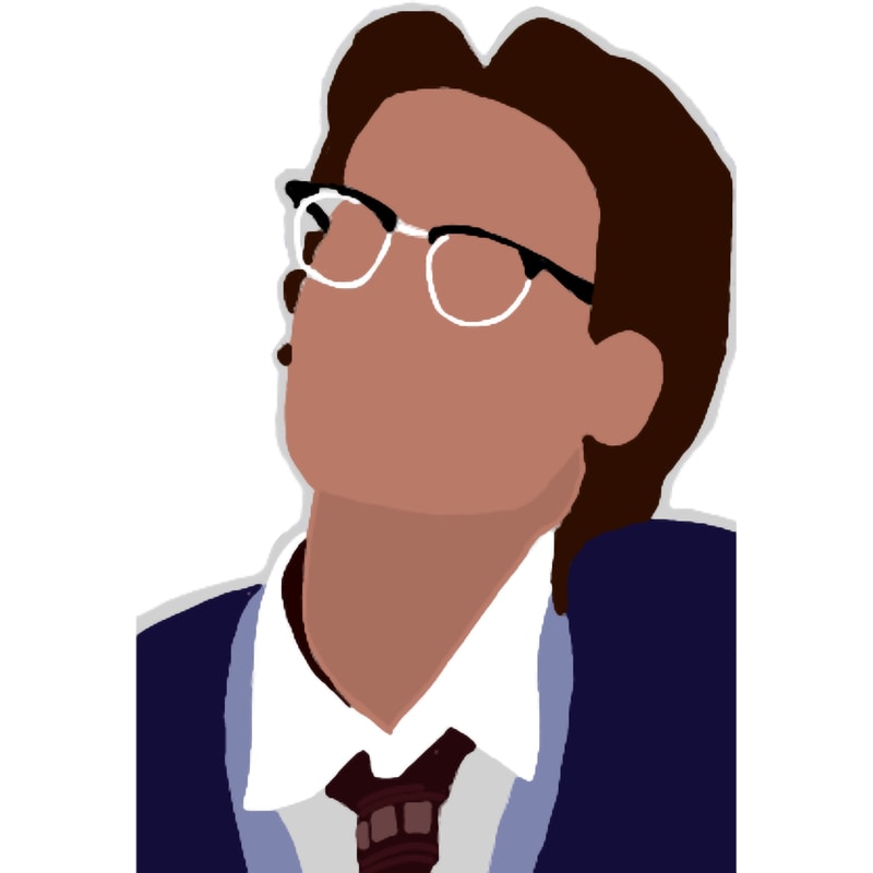 Matthew Gray Gubler Glasses Drawing .png