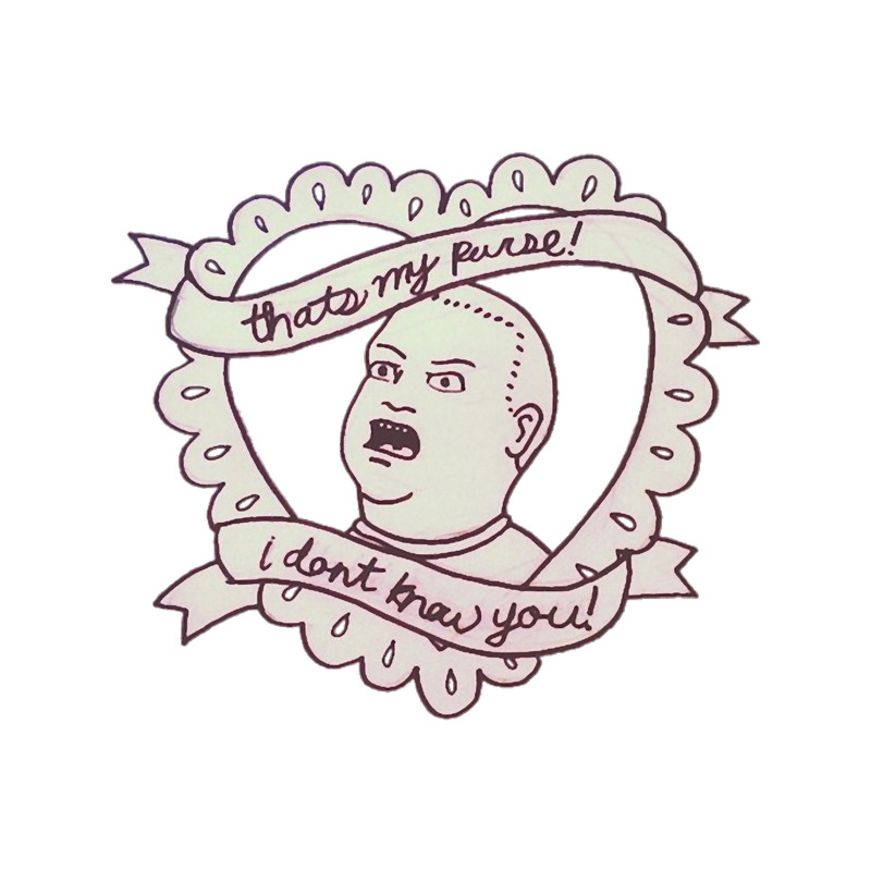 Thats My Purse! I Don_t Know You! - heart with banners .png