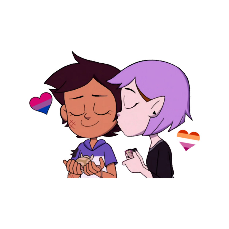 Luz and Amity (Lumity) Kiss with Pride Hearts.png