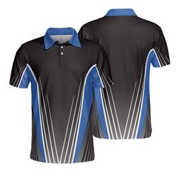 steve longtin short sleeve men polo shirt, navy and black polo shirt for male golfers