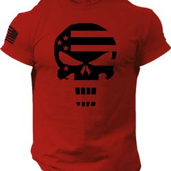 patriotic skull flag 3d t-shirt: military punisher