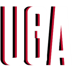 white uga letters