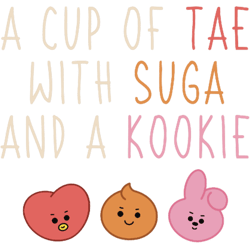 bts bt21 a cup of tae with suga and a kookie
