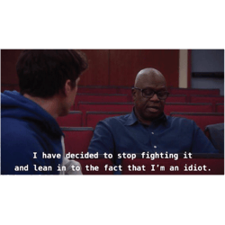 brooklyn nine nine captain holt lean into the fact that im an idiot