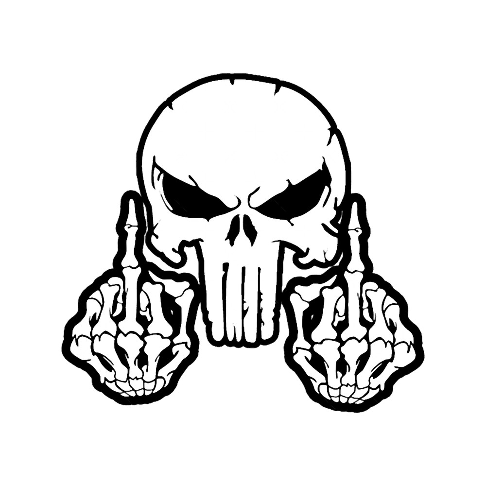 Tactical Skull with Middle Fingers .png