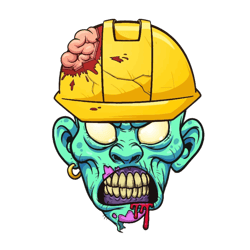 zombie hat ,zombie hard hat, funny hardhat