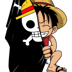 luffy kid funny pirate flag