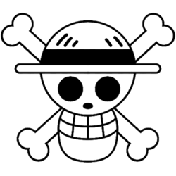 one piecejolly roger luffy flag