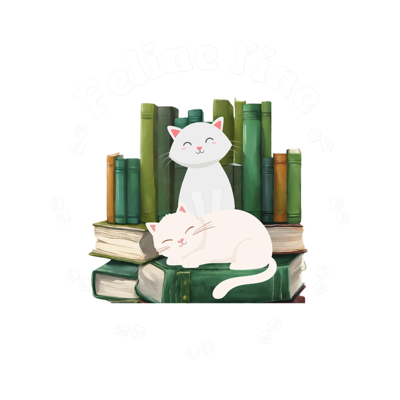 Feline fine, books and cats.png