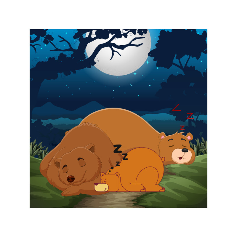 Bear Grazer SleepingForest Dark night with StarsBrown Bears128 Bear Grazer T-Shi.png