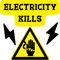 ELECTRICITY KILLSBe carefulKilowattDangerousCautionElectrical hazardT-Shir.png